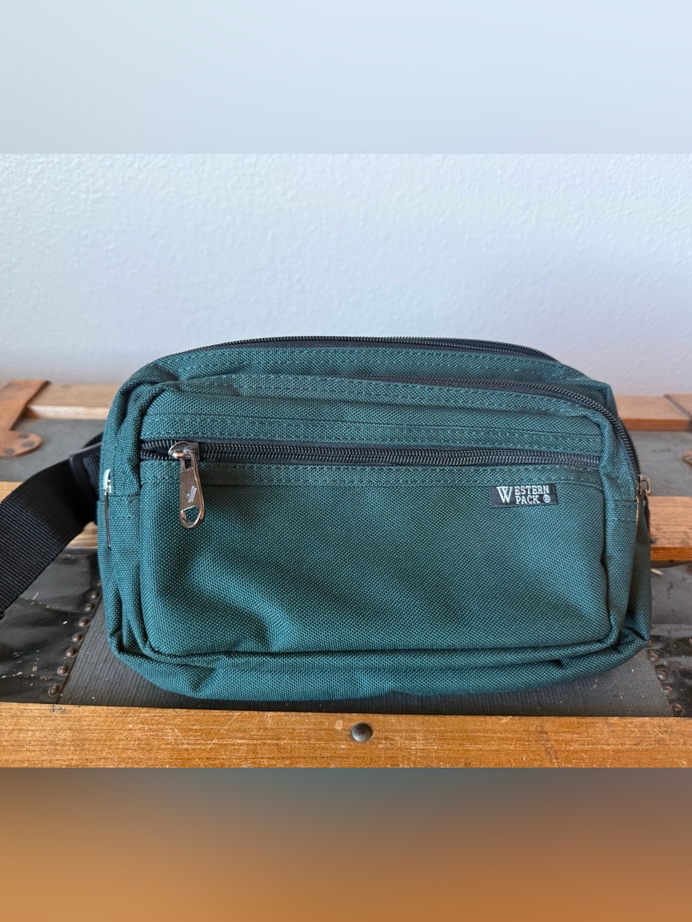 Western Pack green travel waist bag